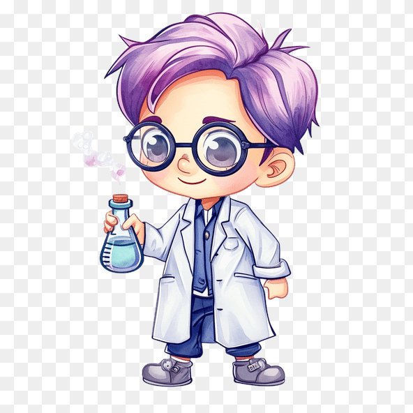 Cute Little Scientist Clipart