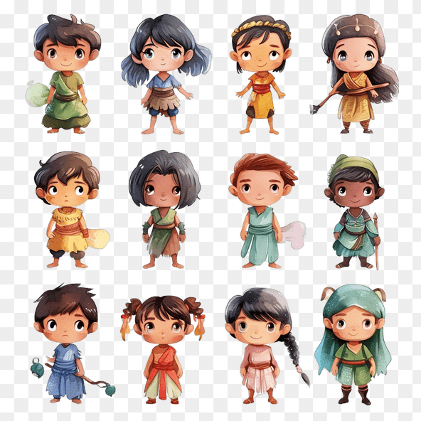 cute diverse clipart
