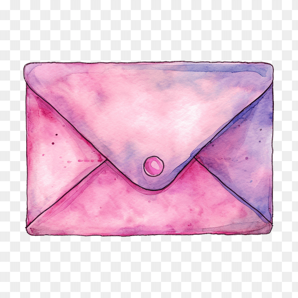 pink envelope clipart