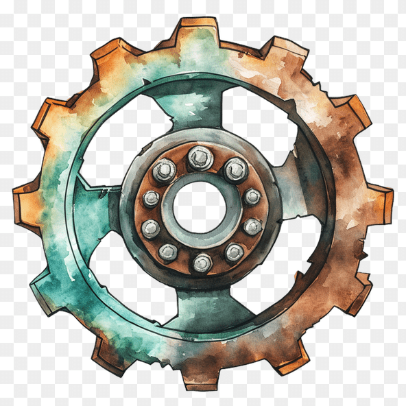 rusty gear clipart