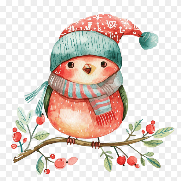 Cute Winter Bird Clipart