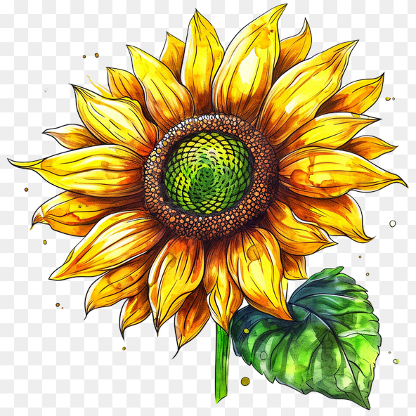 realistic sunflower clipart