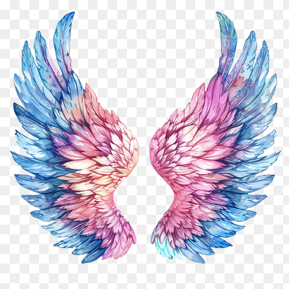 fluffy angel wings clipart