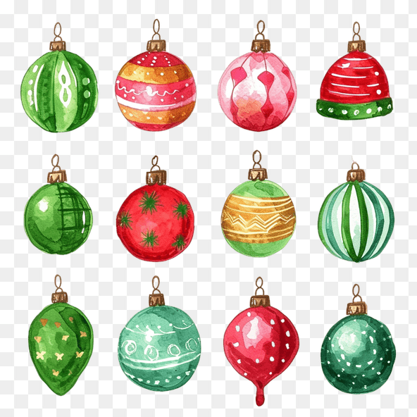 christmas ornaments clipart