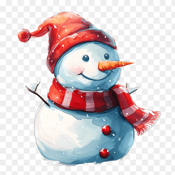 watercolor snowman clipart