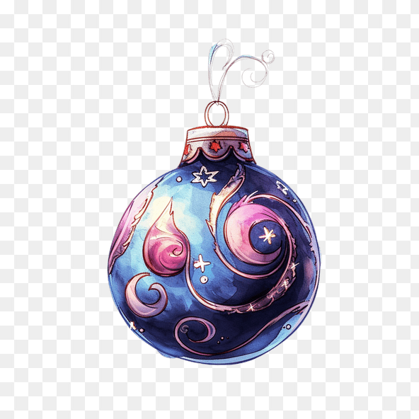 Blue Christmas Ornament Clipart