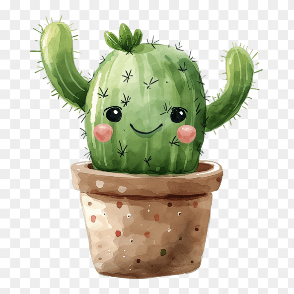 Cactus in Pot Clipart