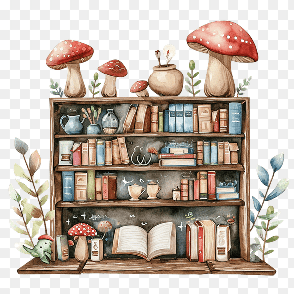 vintage library clipart