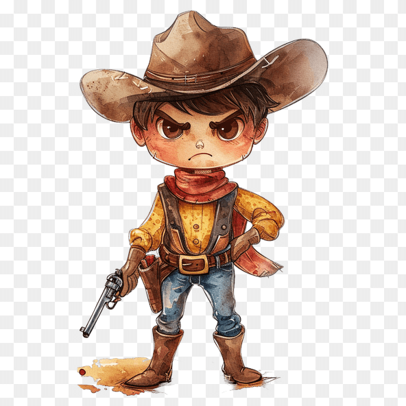 Angry Cowboy Clipart