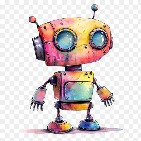 colorful robot clipart