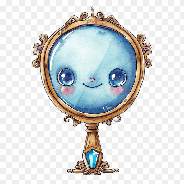 kawaii mirror clipart