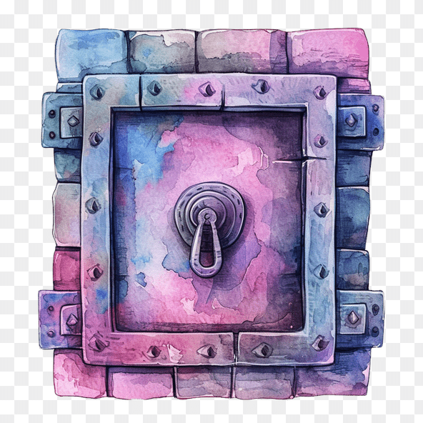 fantasy watercolor door clipart