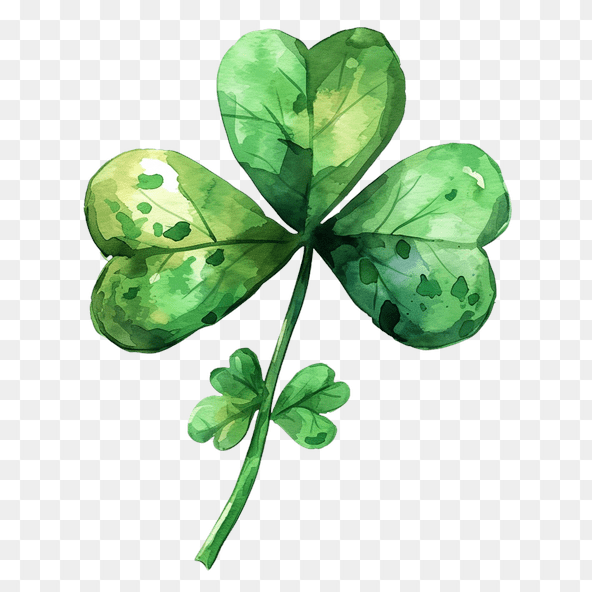 Watercolor Green Clover Clipart