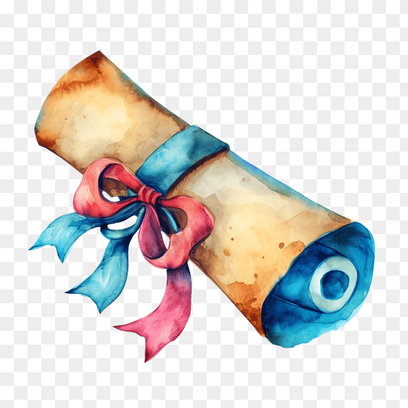 watercolor diploma clipart