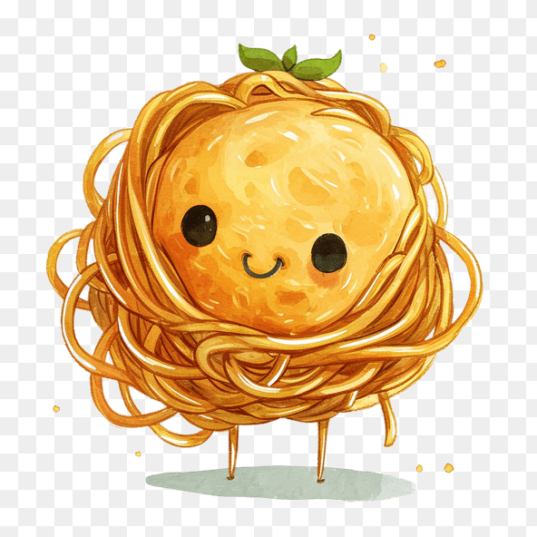 kawaii spaghetti clipart