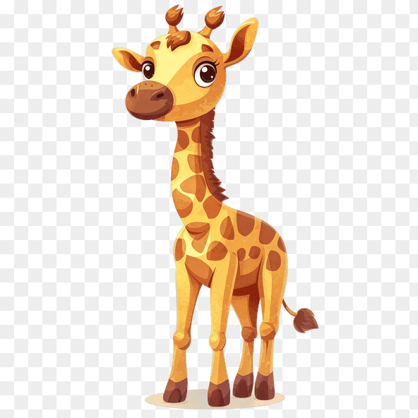 Cute Cartoon Baby Giraffe Clipart