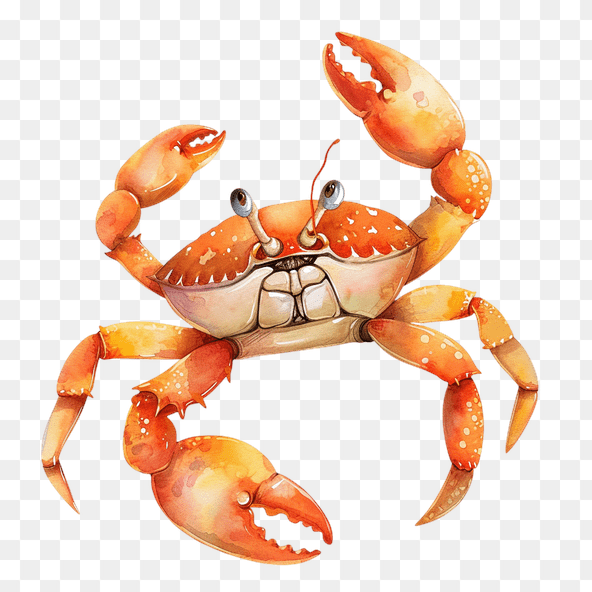 Cute Cartoon Crab Clipart