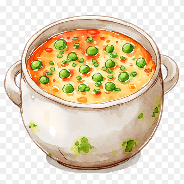 cartoon vegetable soup clipart