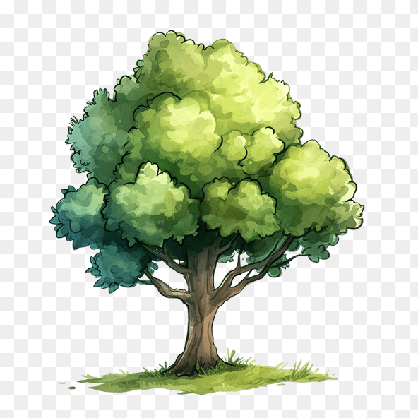 Cartoon Green Tree Clipart