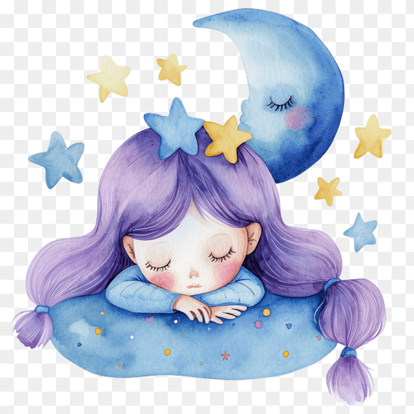 sleeping girl clipart