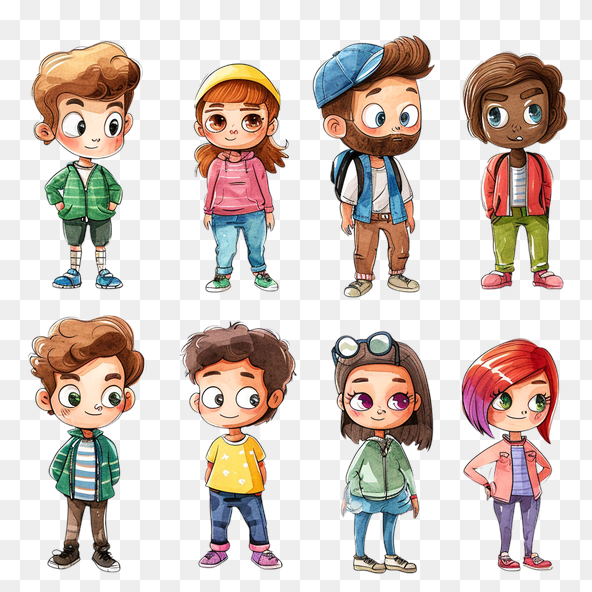 A Diverse Group of People clipart