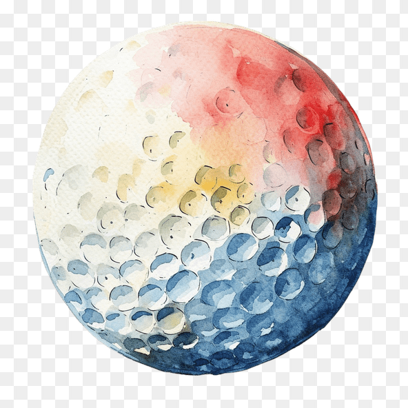 Colored Golf Ball Clipart