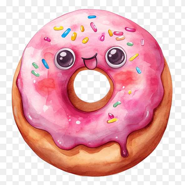 pink donut clipart