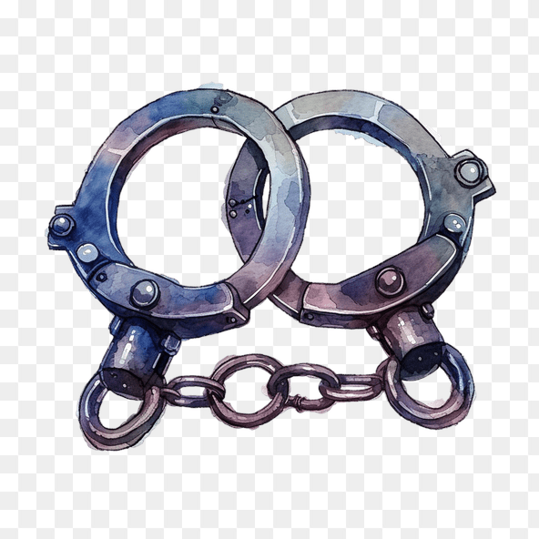watercolor handcuffs clipart