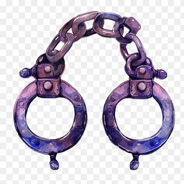 watercolor handcuff clipart