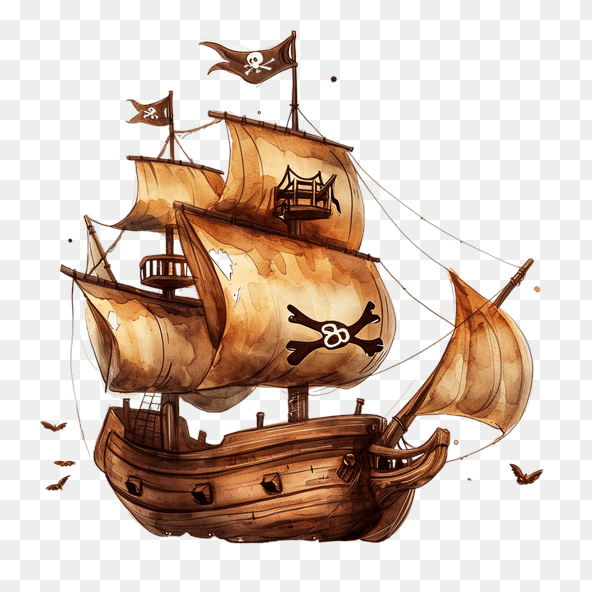 pirate ship clipart