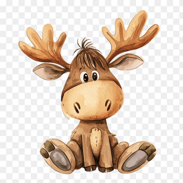 cartoon moose clipart