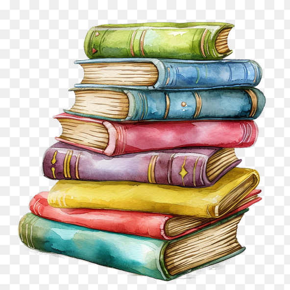 vintage stack of books clipart