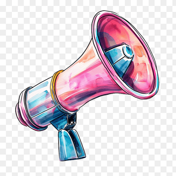 watercolor megaphone clipart