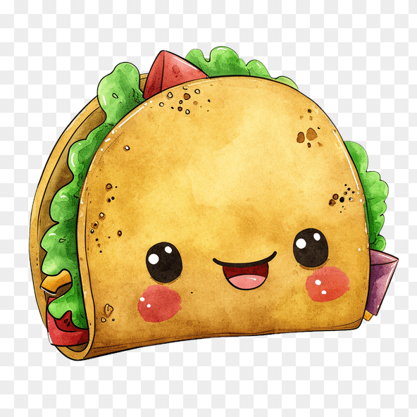 cartoon taco clipart 