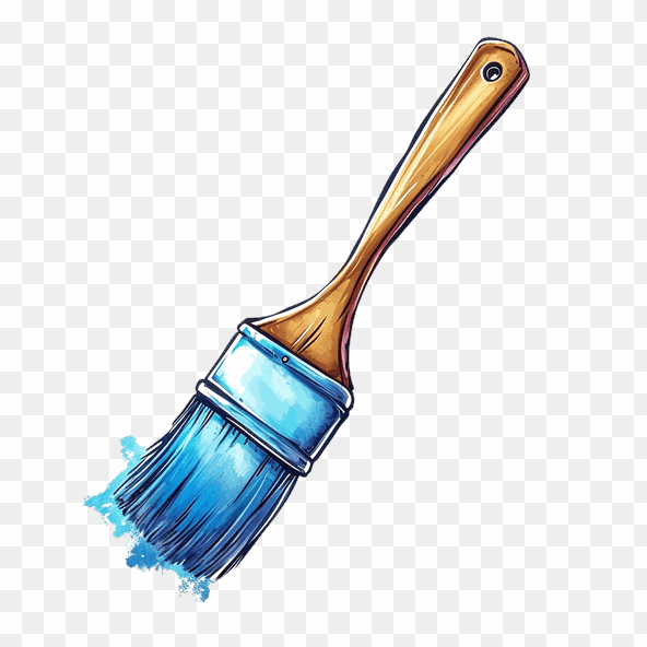 Blue Paint Brush Clipart