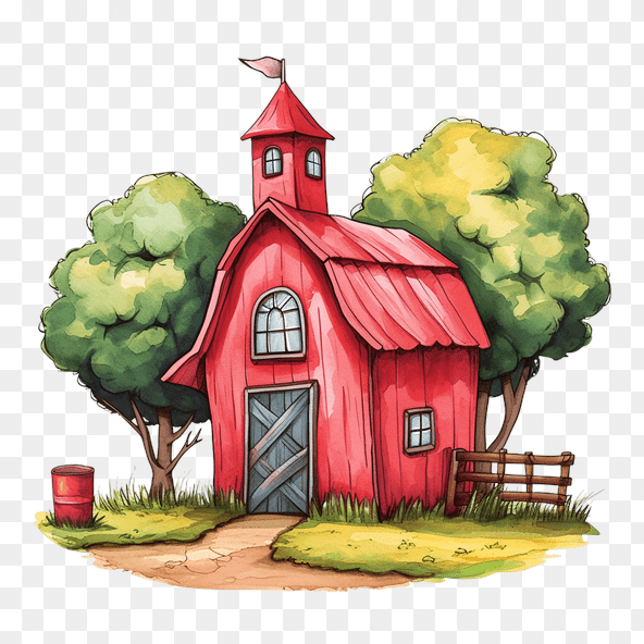 red barn clip art