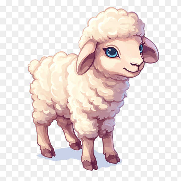Cute Cartoon Baby Lamb Clipart