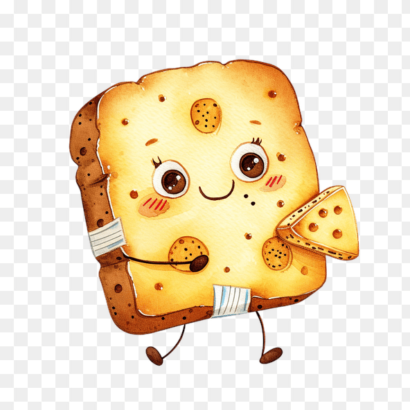Cute Cheese Bread Clipart