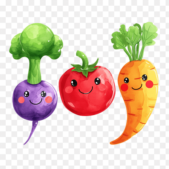 Cute Cartoon Vegetables Clipart