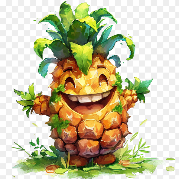 Pineapple Kawaii clipart