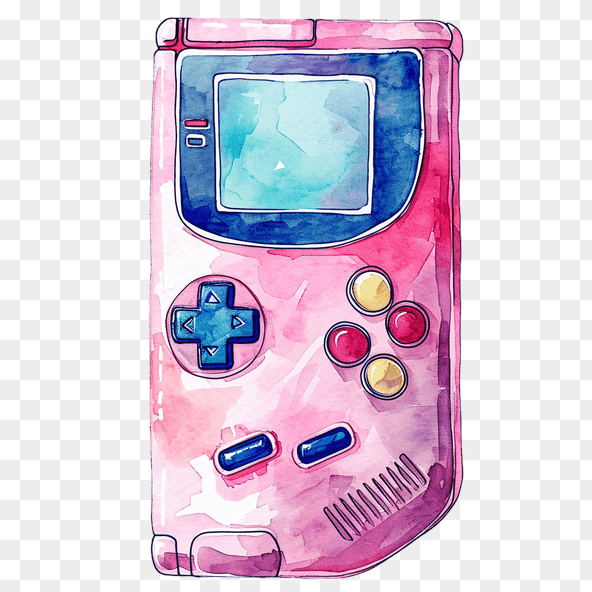 pink gameboy clipart