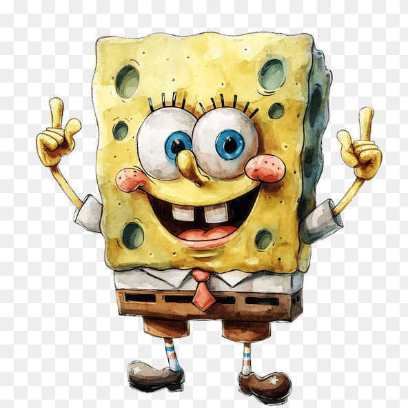 Watercolor Spongebob Squarepants Clipart