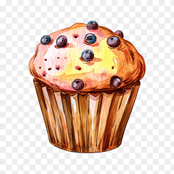 blueberry muffin clipart