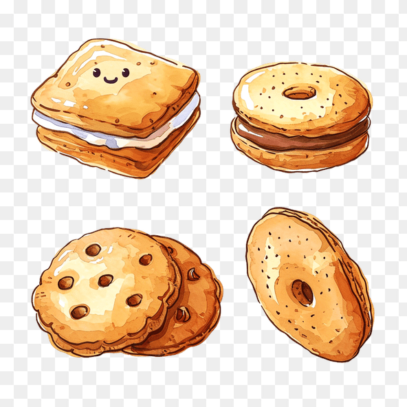 Watercolor Cookies clipart