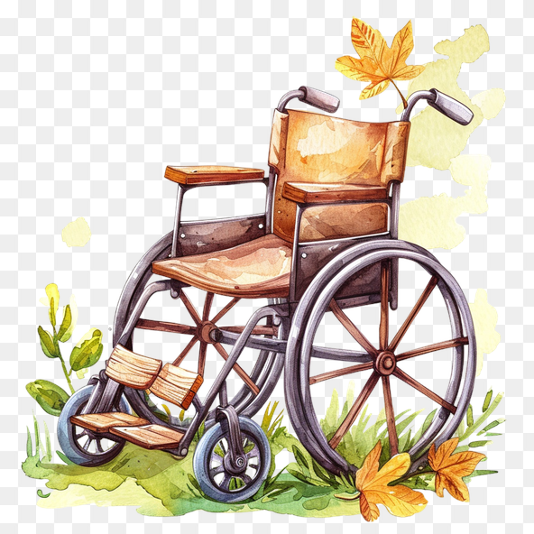 watercolor wheelchair clip art
