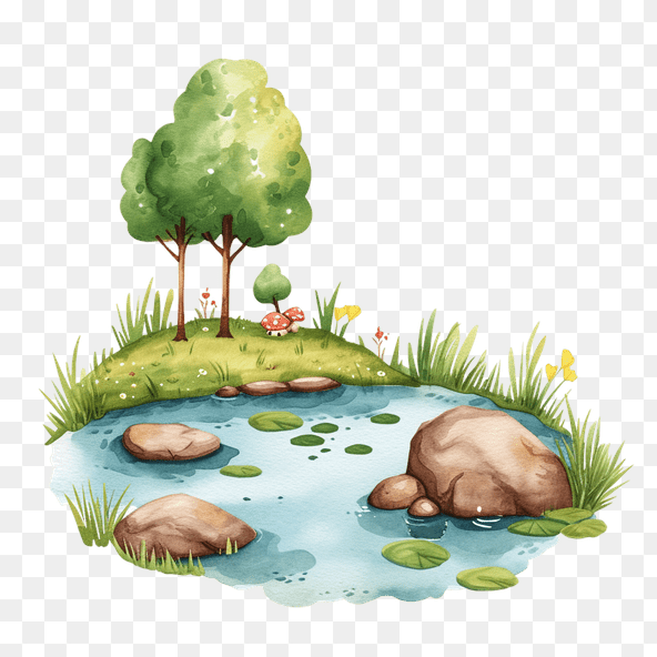nature lake clipart