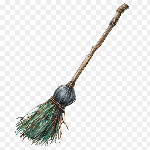 Witch's Flying Broom Clipart