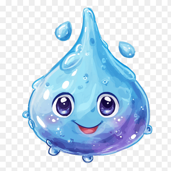 Cute Water Drop Cartoon Clipart