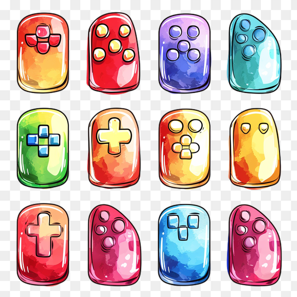 set of Game Controller Clipart