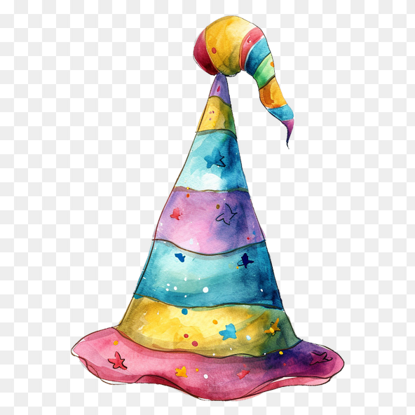 colorful wizard hat clipart